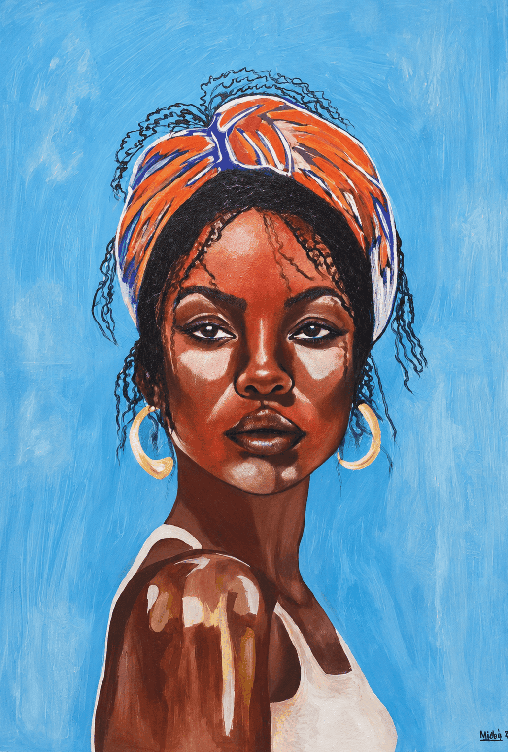 Azure painting by Khadija Kassi